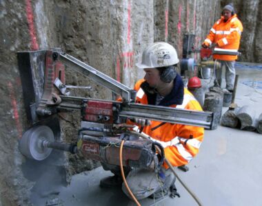 Kernbohrungen im Baugewerbe